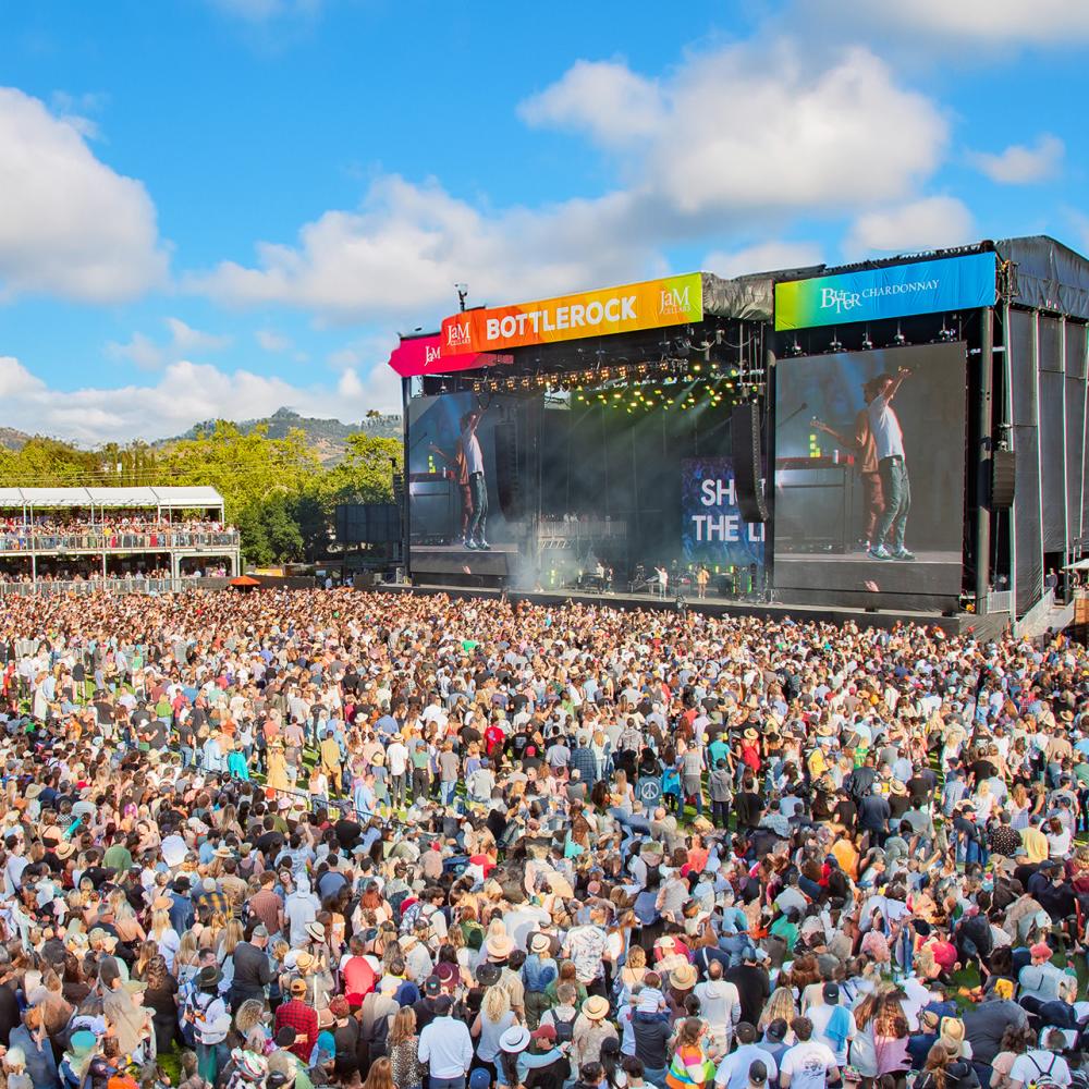 BottleRock music festival main stage with crowd