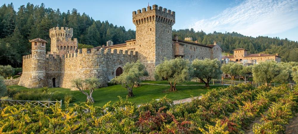 The stately Castello Di Amorosa was inspired by medieval Italian castles.