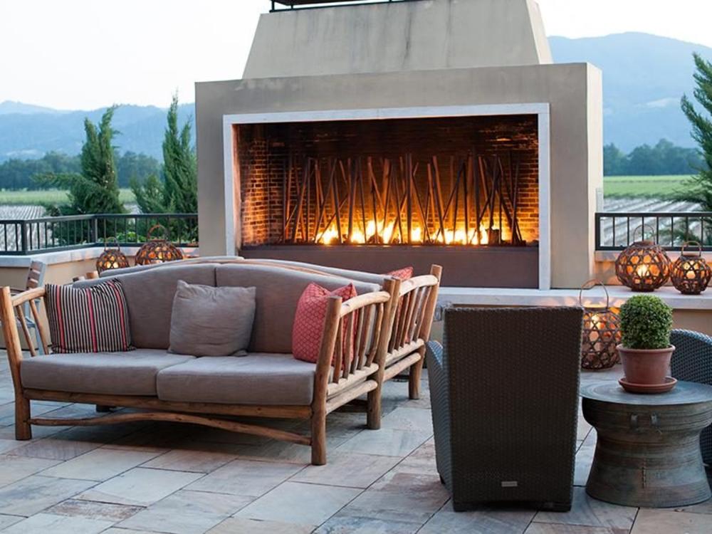 Fireplace at Round Pond Estate