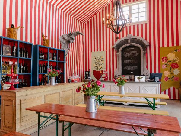 Interior of Swanson Vineyards tasting room in Napa Valley