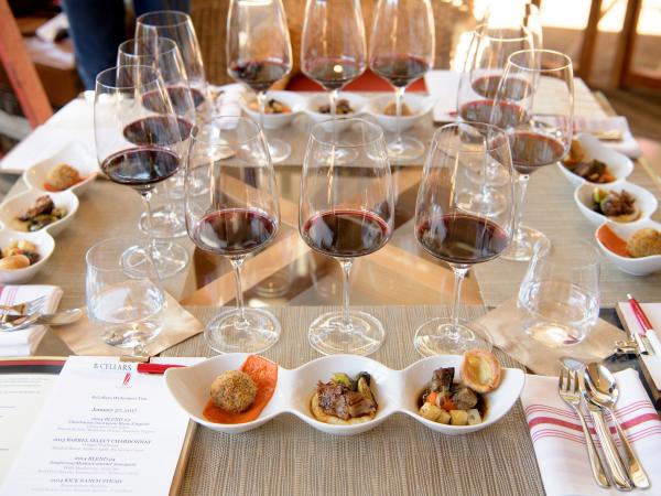 B Cellars food and wine pairing