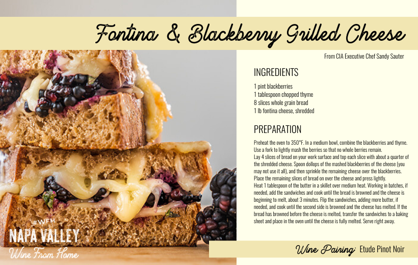 Recipe Card: Blackberry Fontina Grilled Cheese