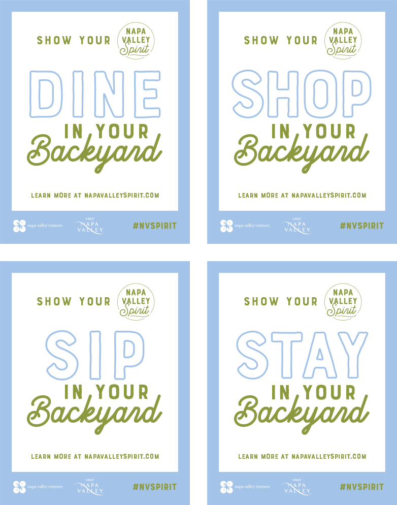 Dine Shop Sip Stay decals