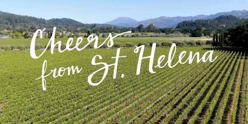 Cheers from St. Helena, Napa Valley